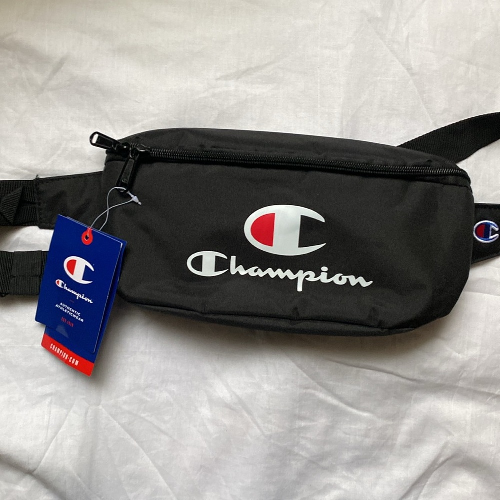 Champion waist crossbody black bags pack